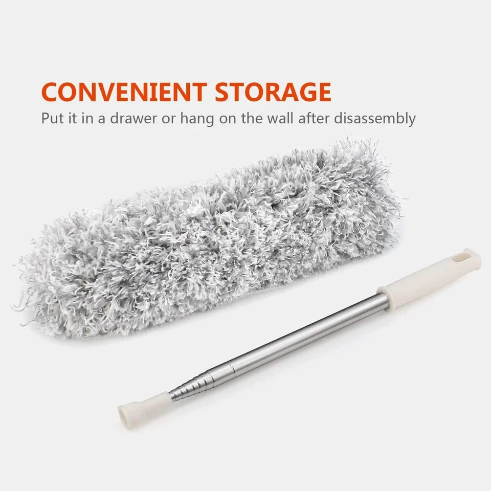 Microfiber Duster Cleaning Brush Dust Cleaner Bendable Handle Soft Extendable