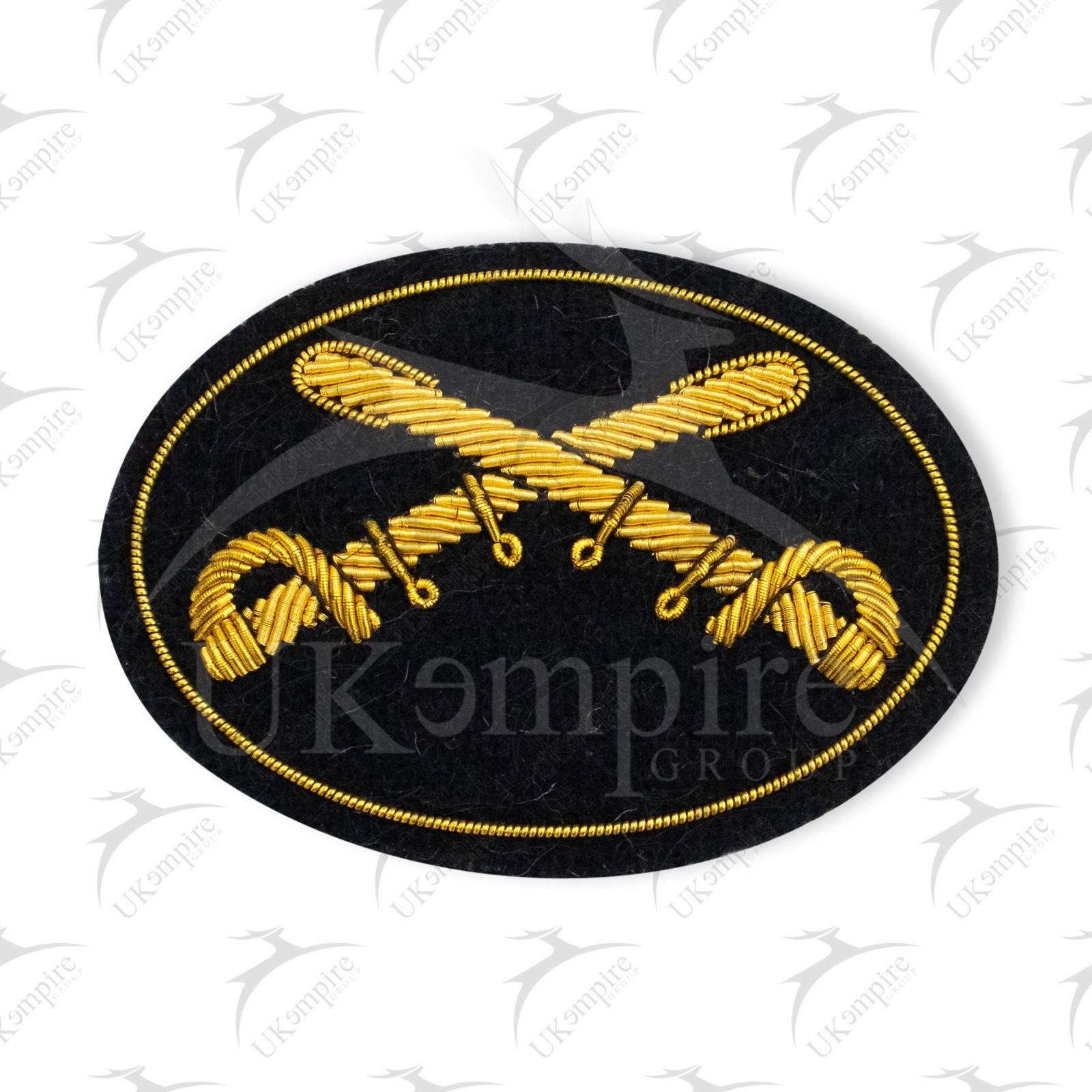 Civil War Officers Hat Insignia Badge Large Cavalry (Crossed Sabers)