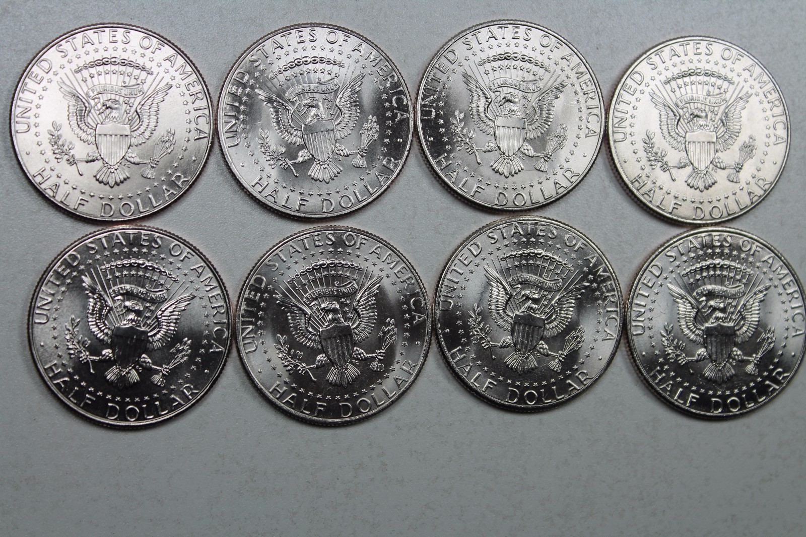 2014 2015 2016 2017 P & D Kennedy Half Uncirculated Mint roll Set 2014-2017