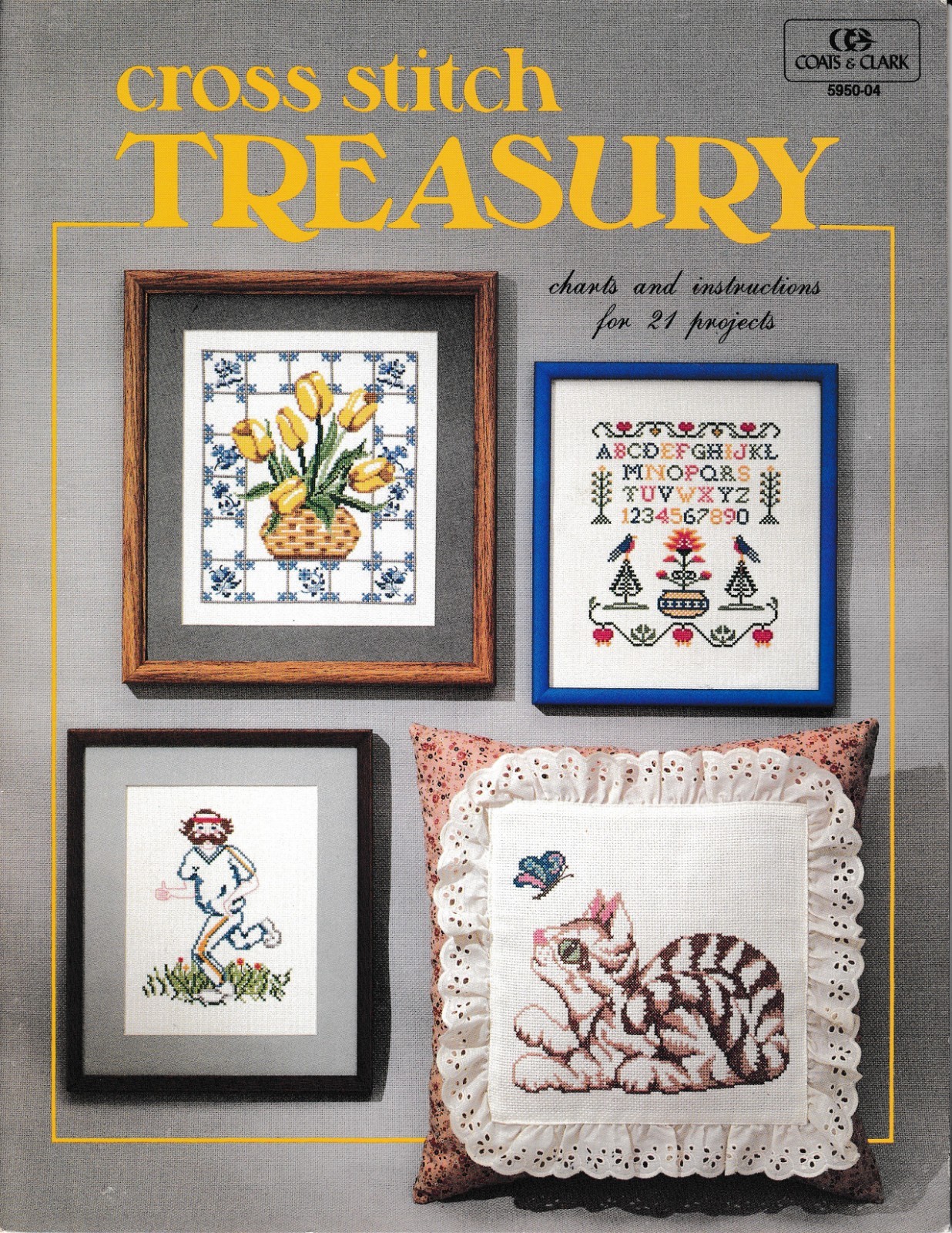 Cross Stitch Treasury | Coats & Clark 5950-04 Instruction for 21 Projects NEW!