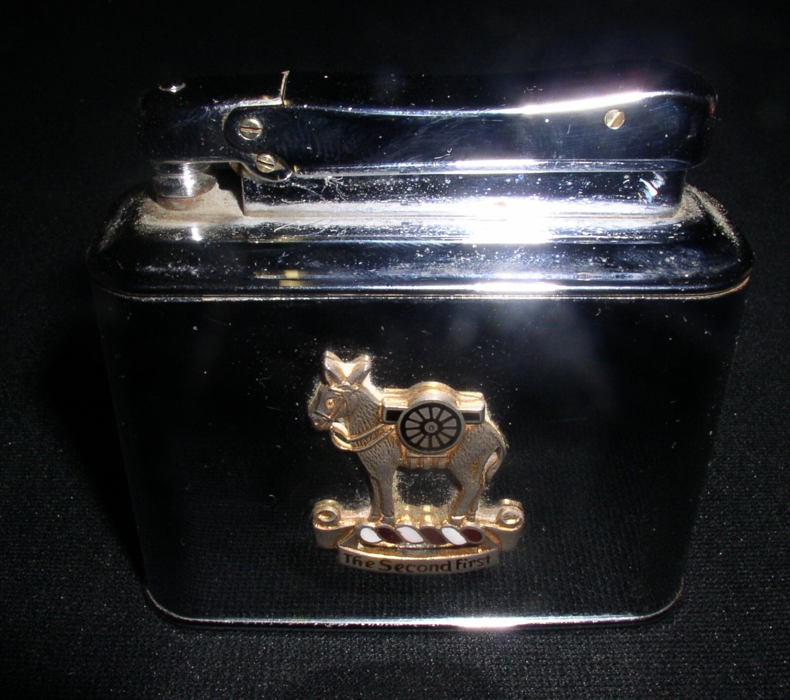 The Second First~1959 1st How BN. 2d Arty, Germany~Helo Monopol Table Lighter