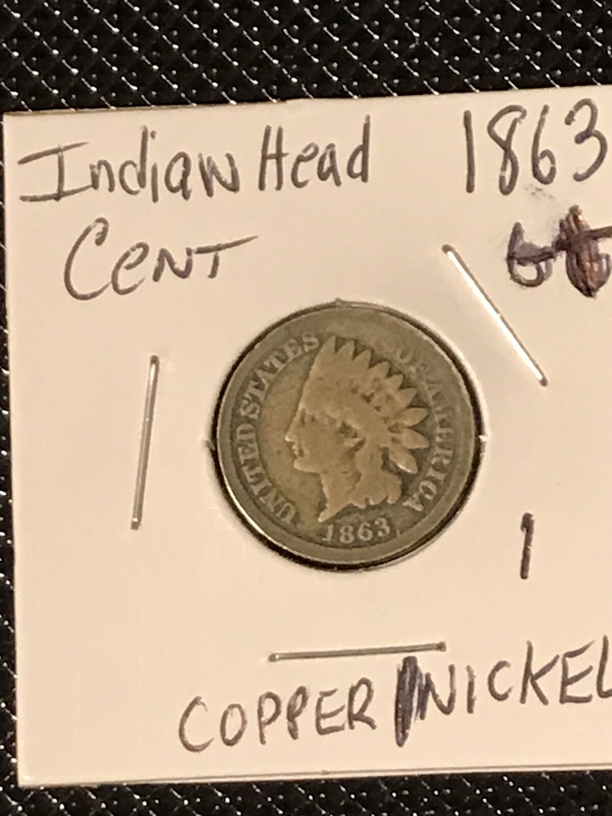 1863 Indian Head Cent