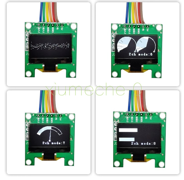 1PCS 0.96" OLED Music Spectrum Display Analyzer Audio Level Indicator VU Meter