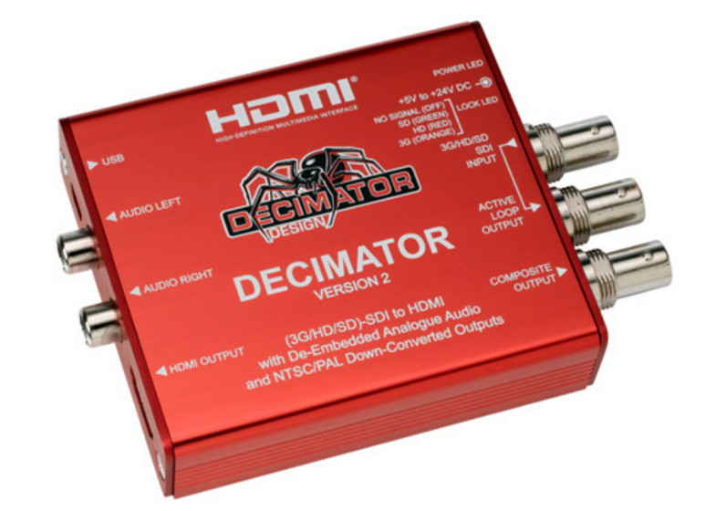 Decimator DEC-DECIMATOR-2 Miniature 3G/HD/SD-SDI to HDMI Converter