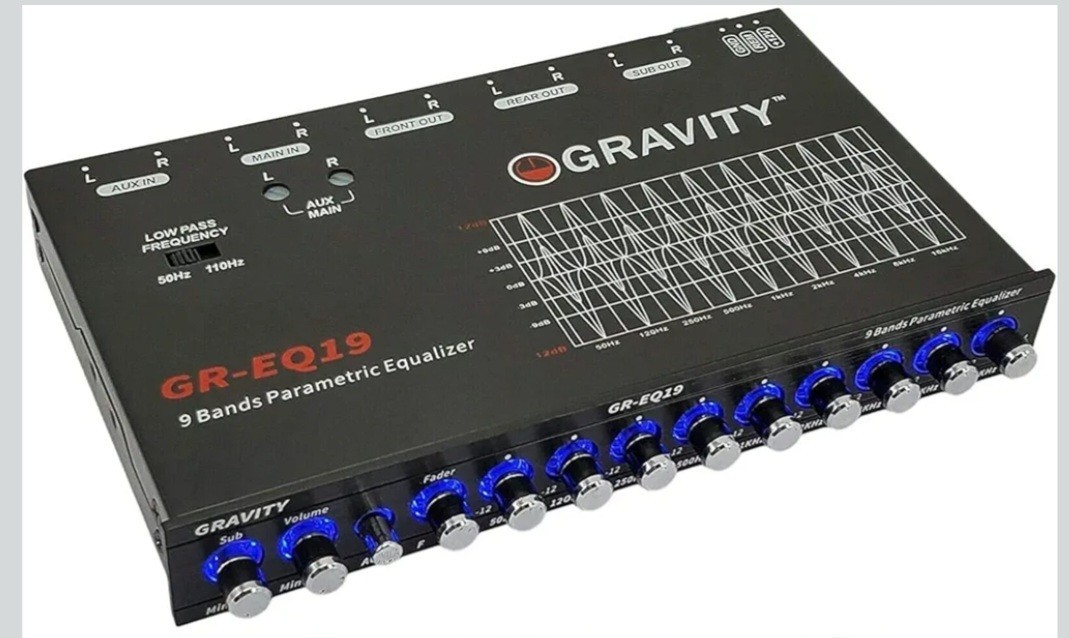 Gravity EQ19 1/2 DIN 9V Car Audio Equalizer