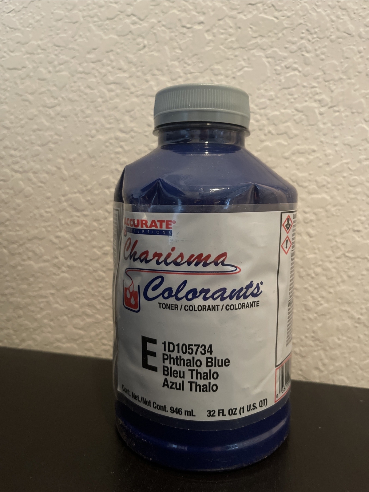 Accurate Charisma E 1D105734 Colorants Toner E Phthalo Blue 32 fl oz Brand New