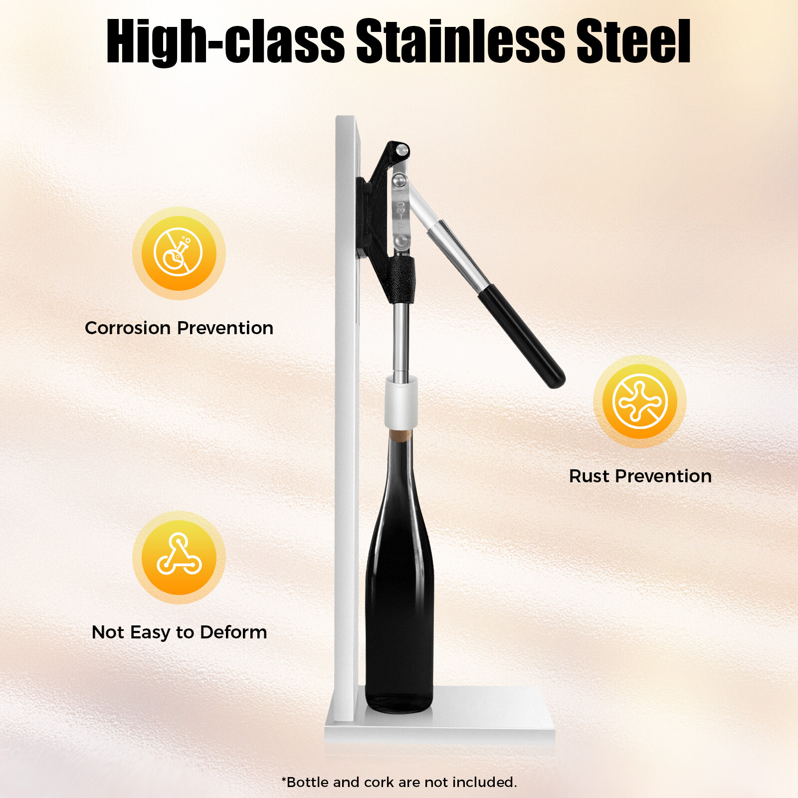 Hand Pressure Manual Corker Wine Corking Inserting Bottle Stopper Corks POM Tool