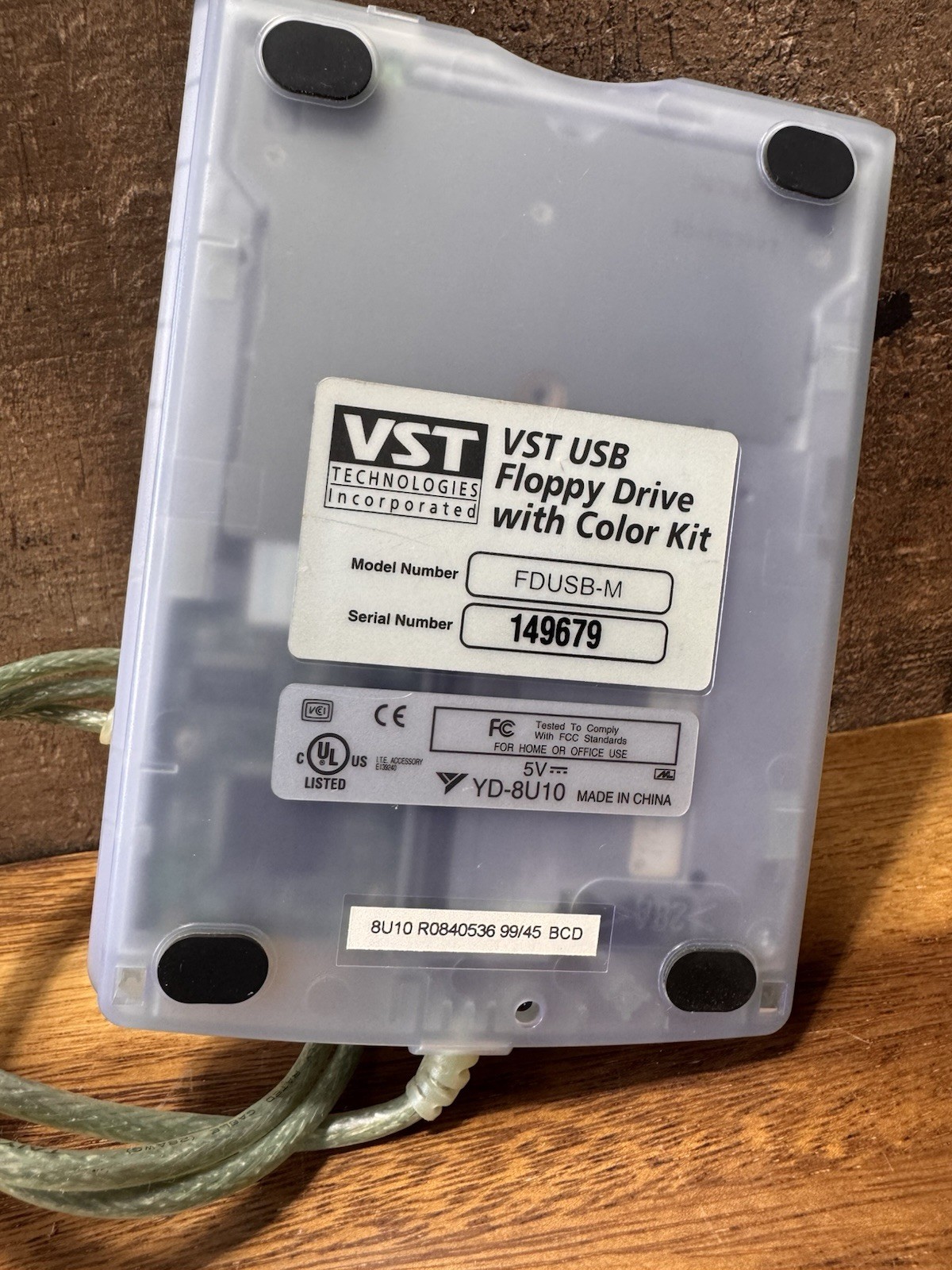 Smartdisk VST Floppy Drive With Color Kit Model FDUSB-M