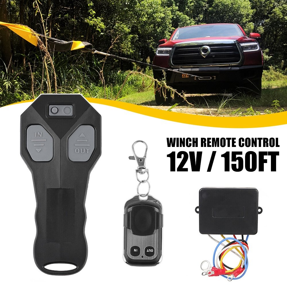 12V ATV SUV UTV Wireless Winch Remote & Receiver Control Kit Switch Handset