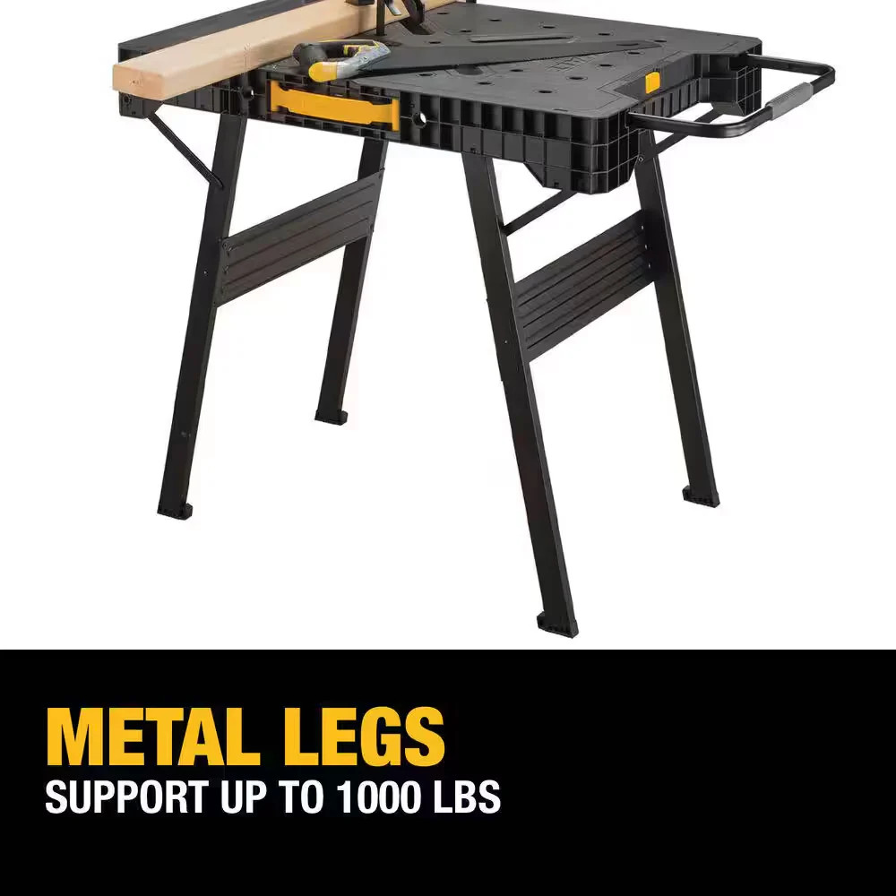 33 In. H Plastic Folding Portable Sawhorse Workbench