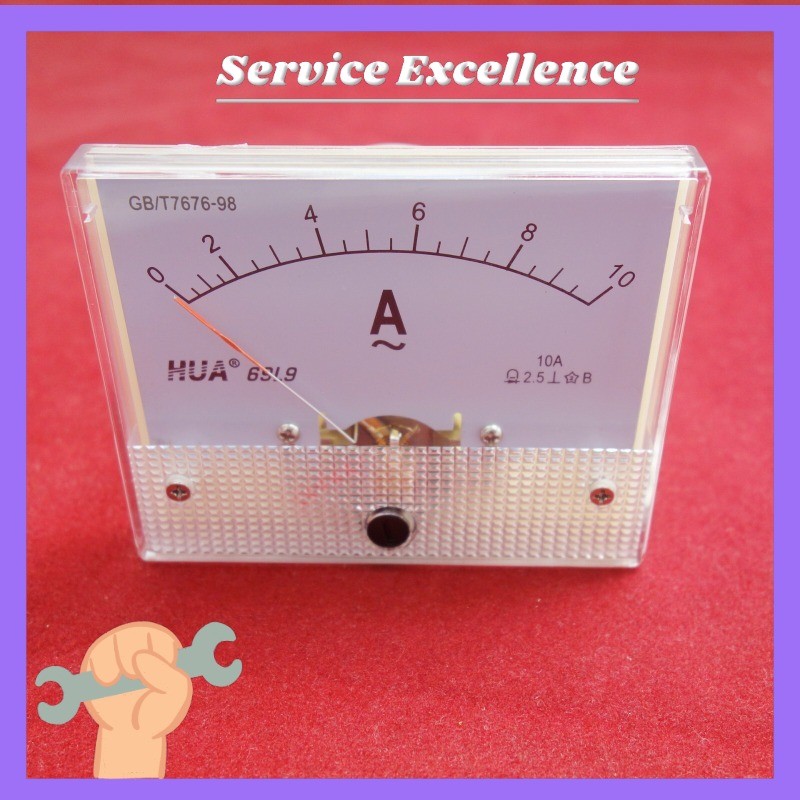 NEW 1X AC 0-10A Analog Ammeter Panel AMP Current Meter 69L9 direct connect