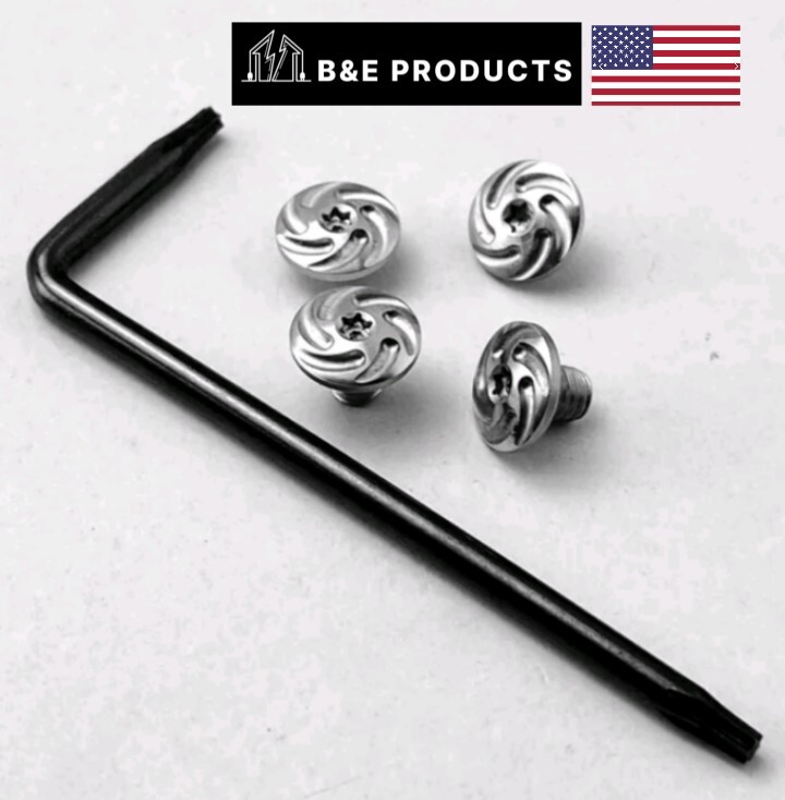 Beretta 92fs, M9 Silver Grip Screws T8 Torx Key 4 Stainless Steel Screws A30