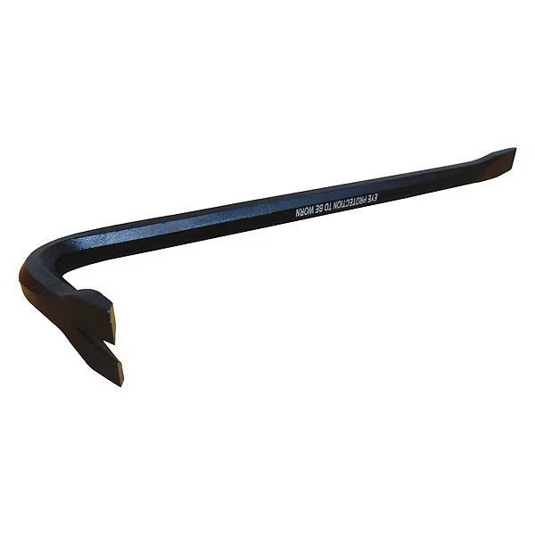 Westward Gooseneck Wrecking Bar,12 In,1/2 In Dia 3FE97 Westward 3FE97