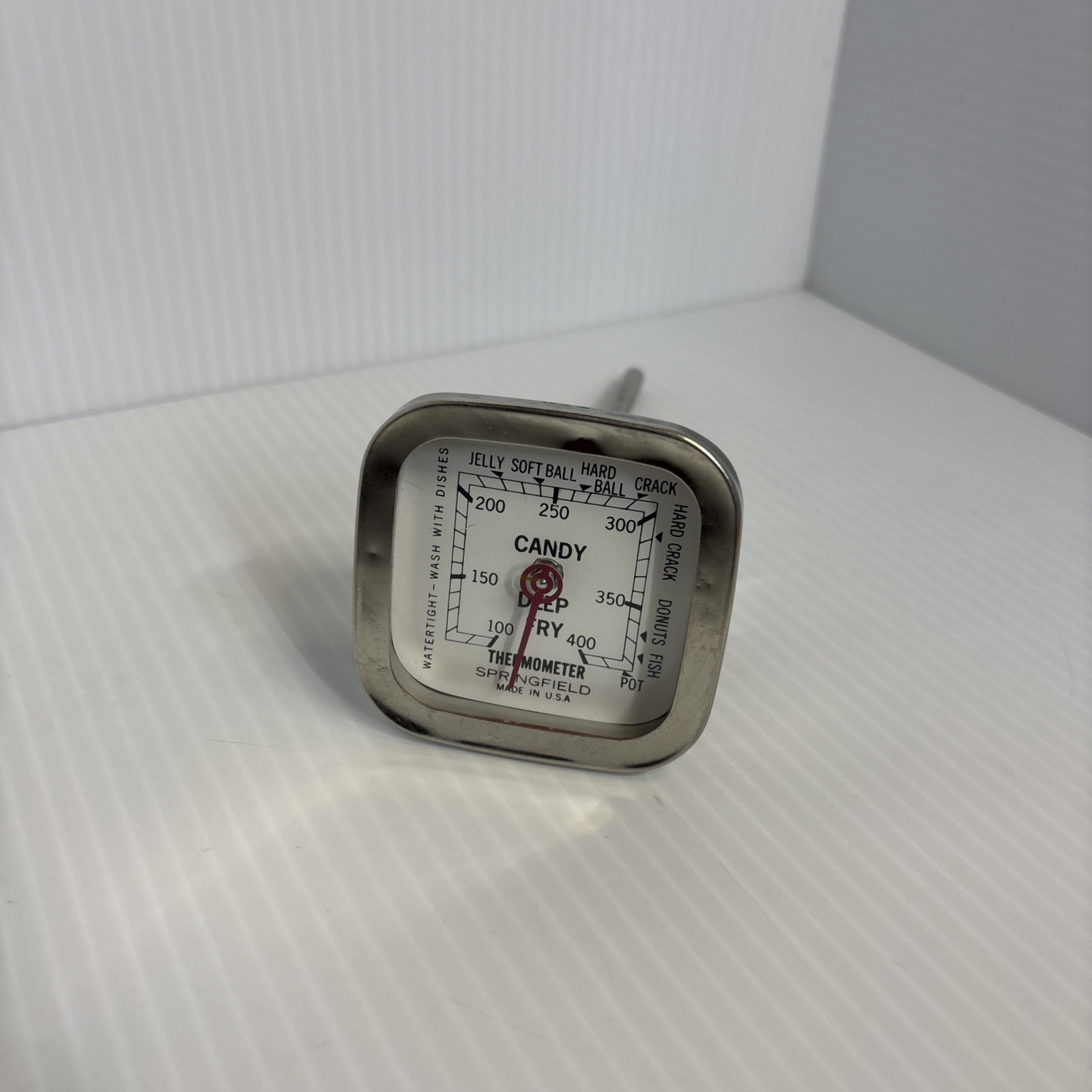 Vtg Candy Thermometer Springfield Deep Fry Cooking Kitchen Made USA (D)