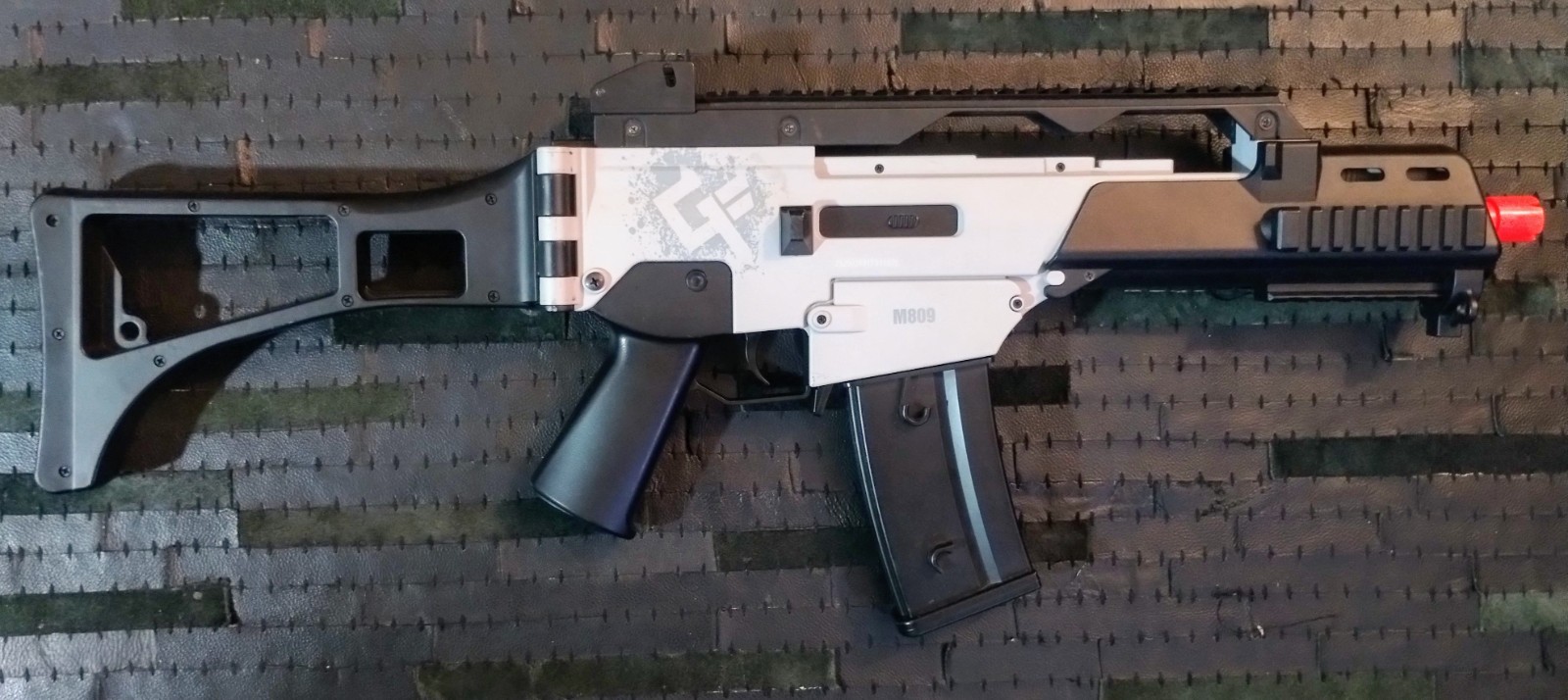 Game Face Ghost Affliction Electric Airsoft Gun- Selective Fire-folding stock