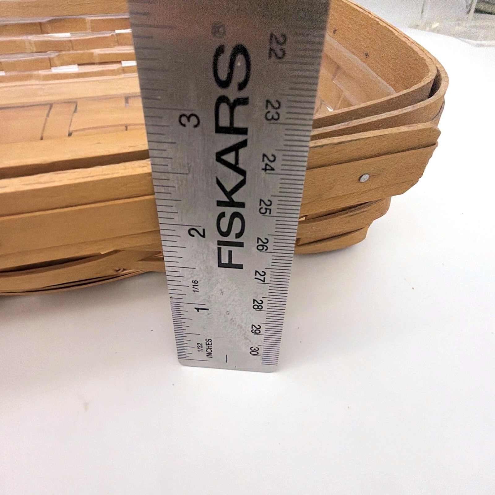 Vtg 1998 Longaberger Rectangular Woven Wood Bread Basket w/ liner