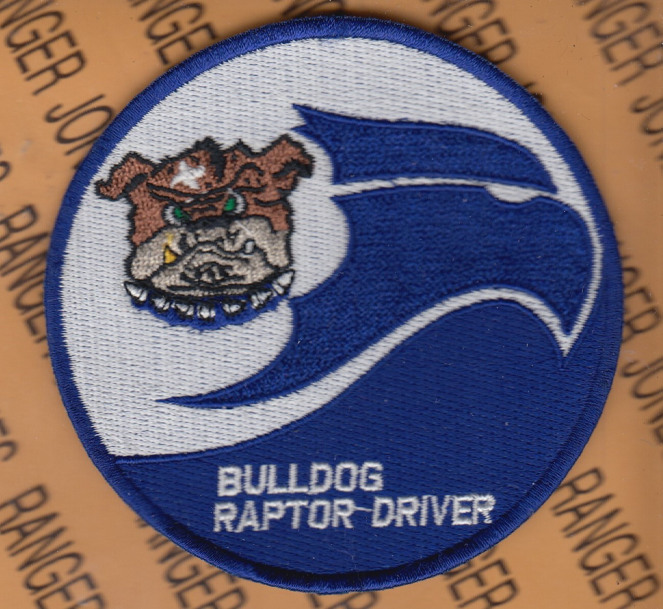 USAF Air Force 354th Fighter Sq BULLDOGS Raptor Ddriver ~3.75." patch c/e