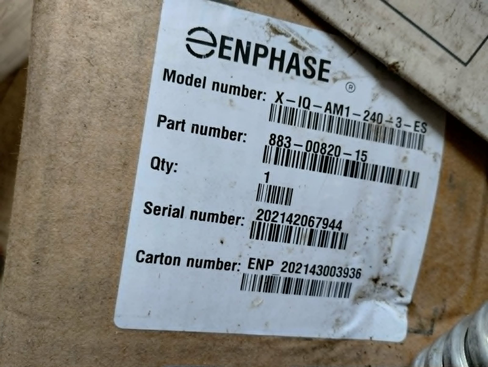 EMPHASE X-10- AM1-240-3-ES, 883-00820-15 New in Box.