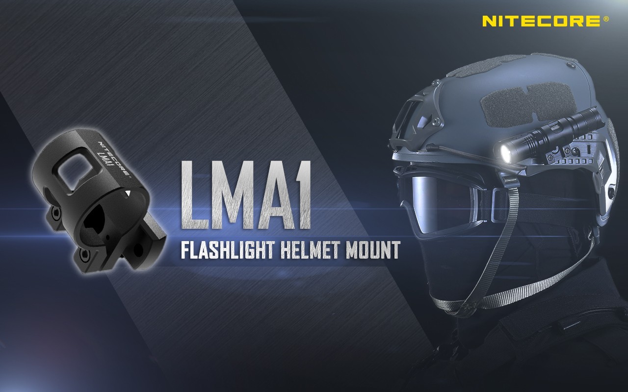 Nitecore LMA1 Rotary Helmet Mount Torch Headlamp Accessory for 25.4mm Flashlight