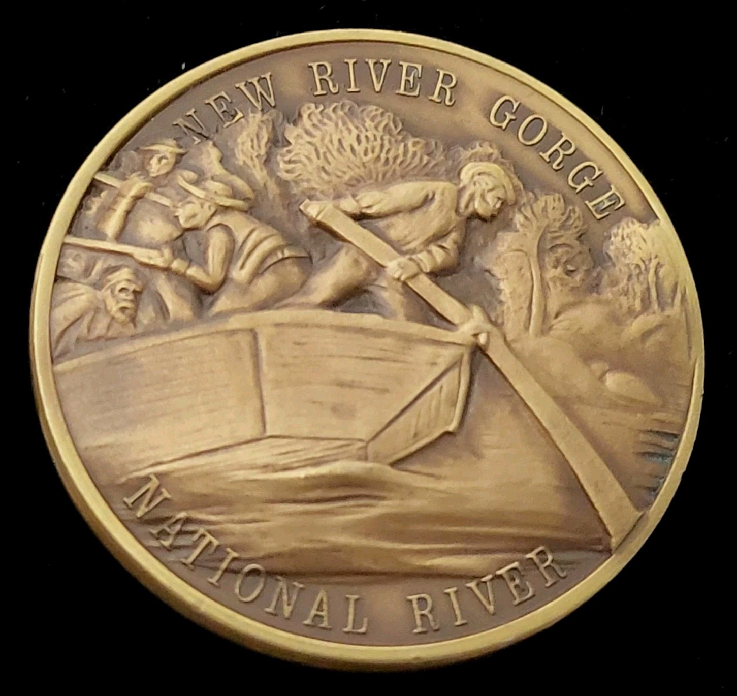 Artisan Crafted New River Gorge National River Commemorative Coin 1.5"