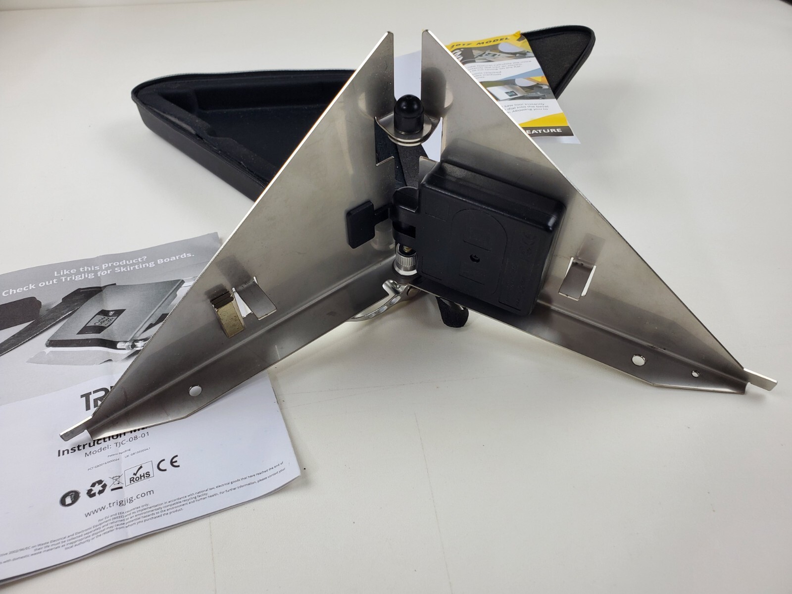 Trig Jig Adjustable Digital Coving and Skirting Mitre Tool with Case TJC-08-01