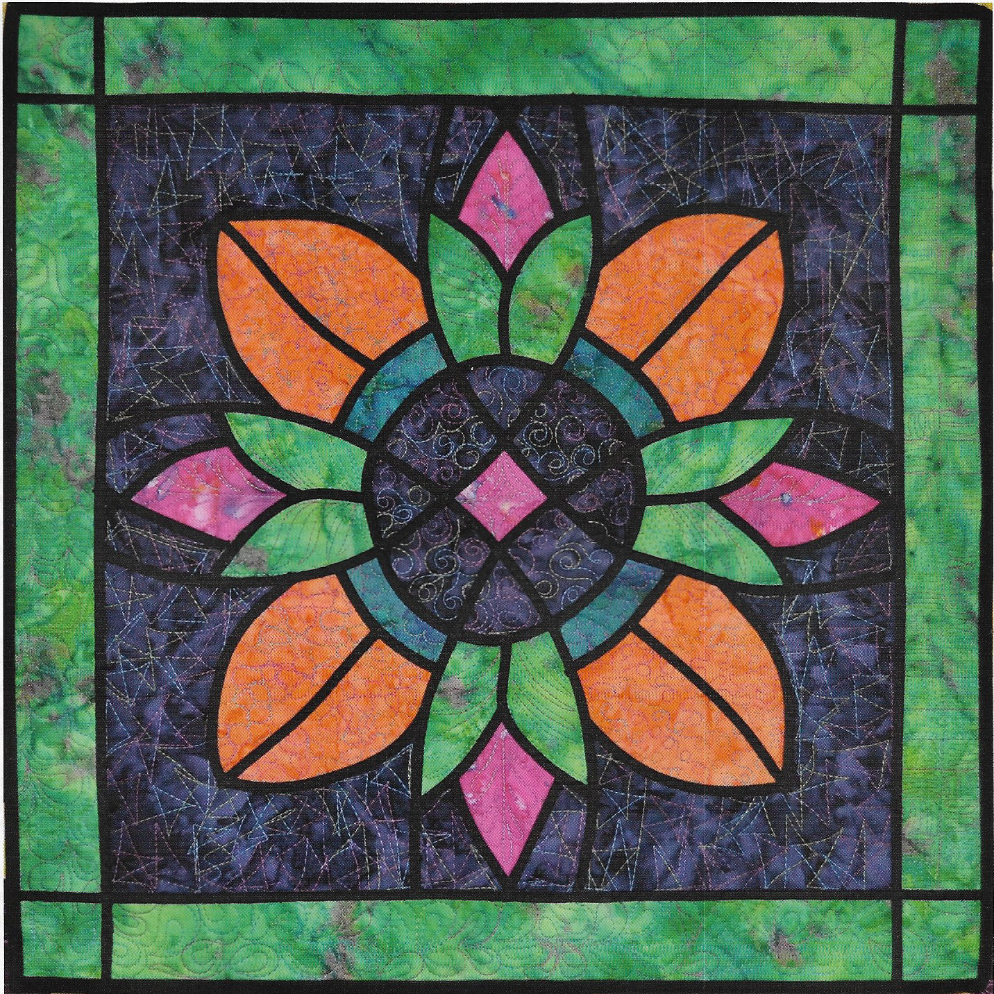 Neon Delight Wall Quilt quilting pattern instructions