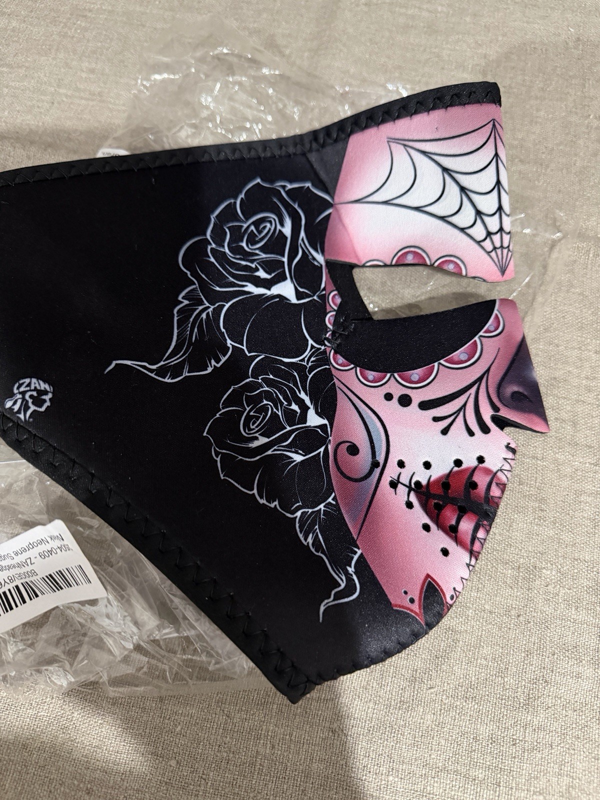 Zan Headgear Sugar Skull Full Face Neoprene Mask Motorcycle Snowboarding Ski