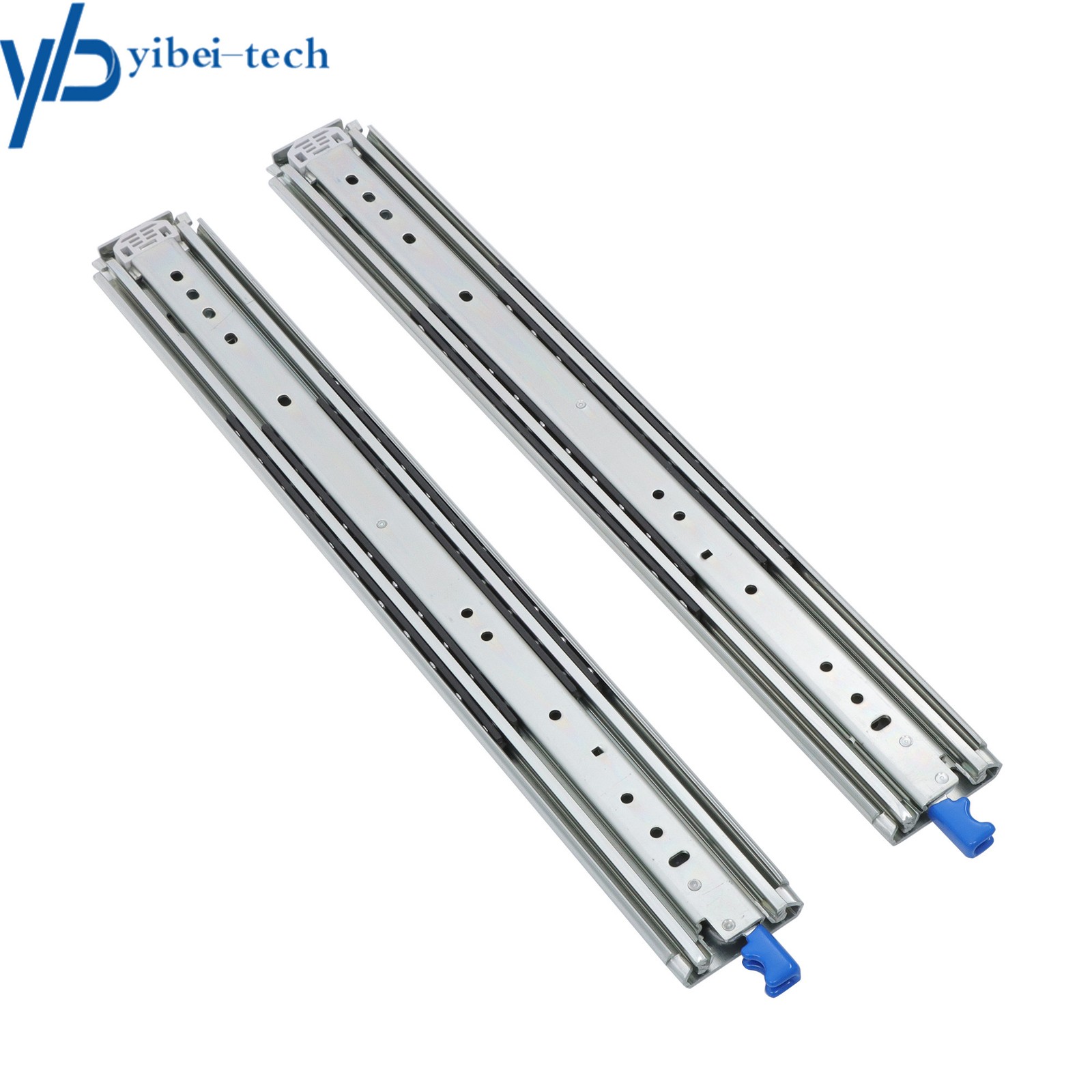 1 Pair Locking Drawer Slides 24" Full Extension & Lock 500 lb Load Capacity