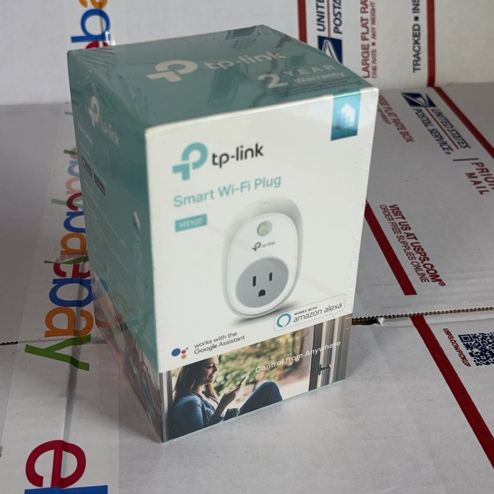 TP-Link - HS100 - Smart WiFi Plug - w/Google Assistant & Amazon Alexa NEW Sealed