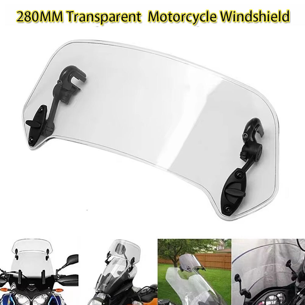 Motorcycle Adjustable Clip-on Windscreen Extender Windshield Extension Universal