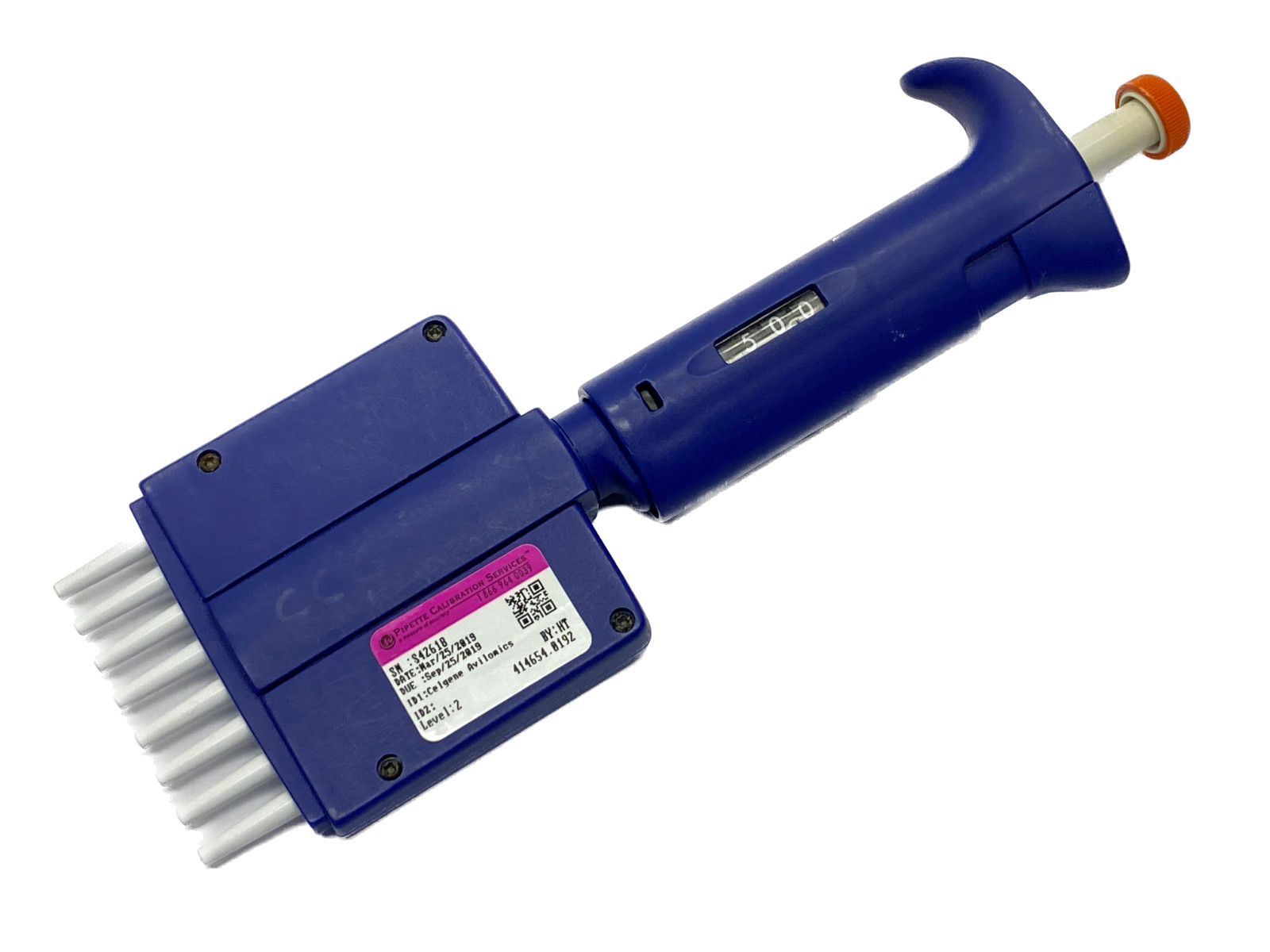 Fisherbrand Finnpipette 5-50uL 8-Channel Multi Manual Adjustable Pipette Pipet