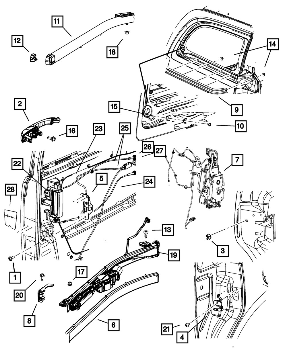 Genuine Mopar Power Sliding Door Track Right 68067846AF