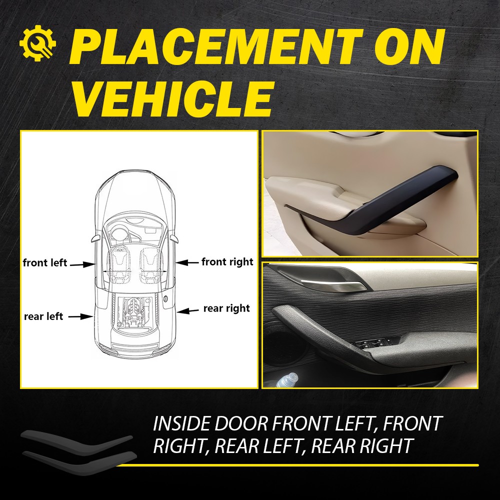 2X Passenger Driver Side Inner Handle Door Pull Panel Trim Fit 09-15 BMW X1 E84