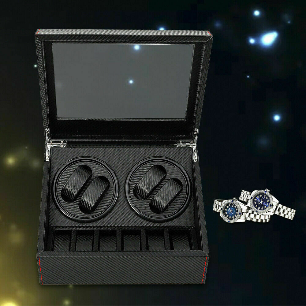 4+6 Automatic Rotation Watch Winder Box Storage Case Self Winding Display Box