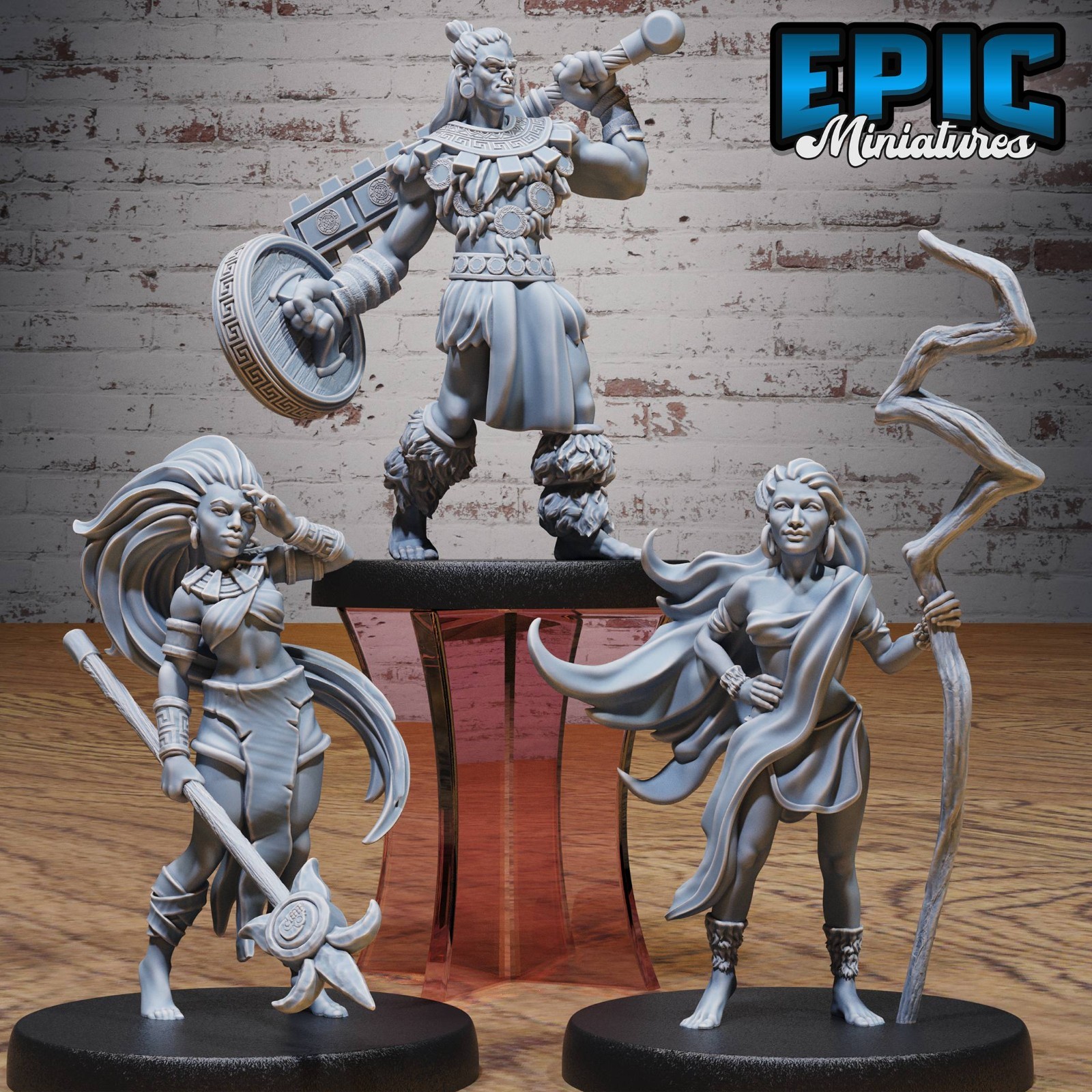 Aztec Tribe NPC's | D&D Dungeons and Dragons Tabletop Miniature 28-32mm Scale