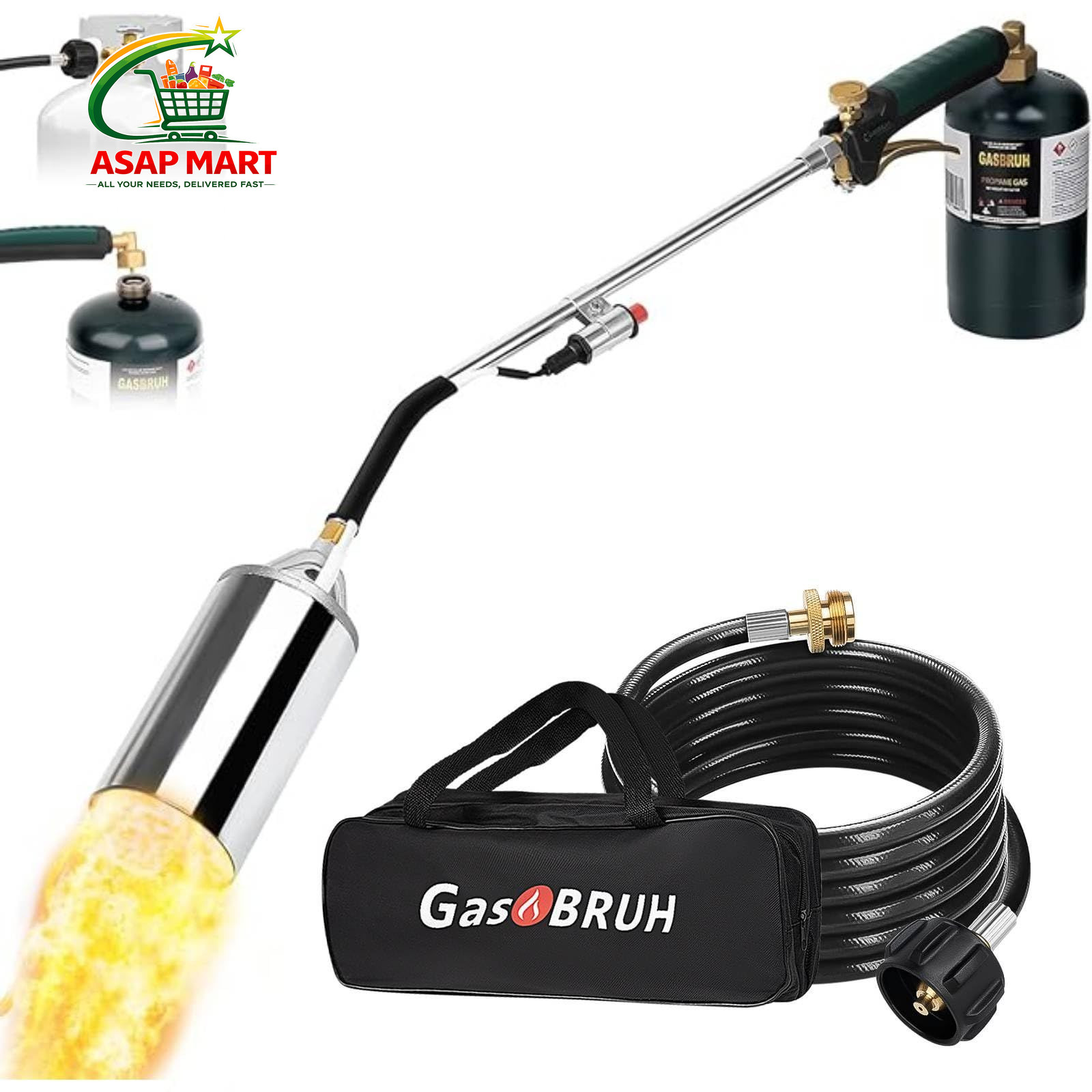 GasBRUH Propane Torch Weed Burner Kit,Weed 360,000 BTU,Blow Green