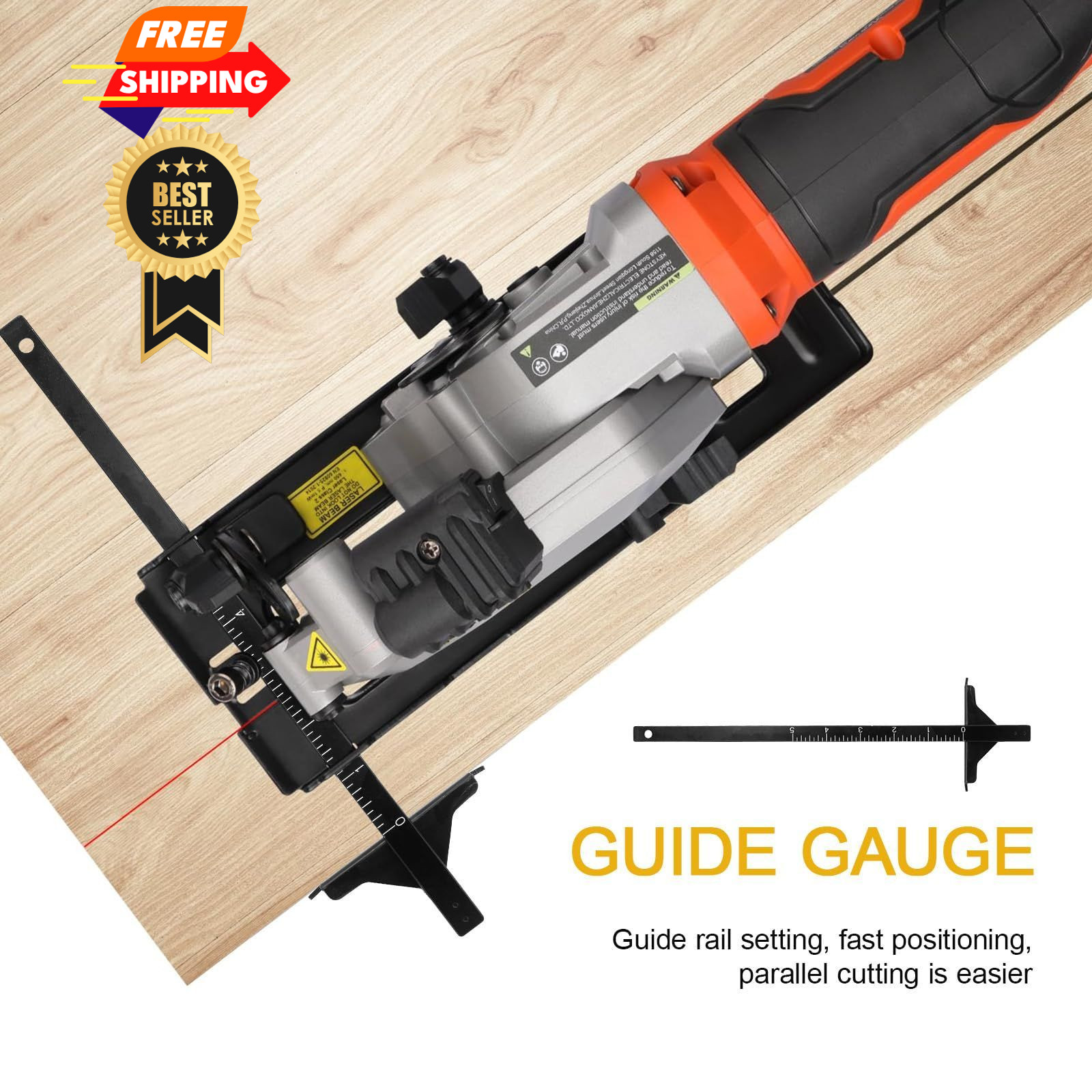 Edge Rip Guide for Ryobi P508 Circular Saw 204585001 Black
