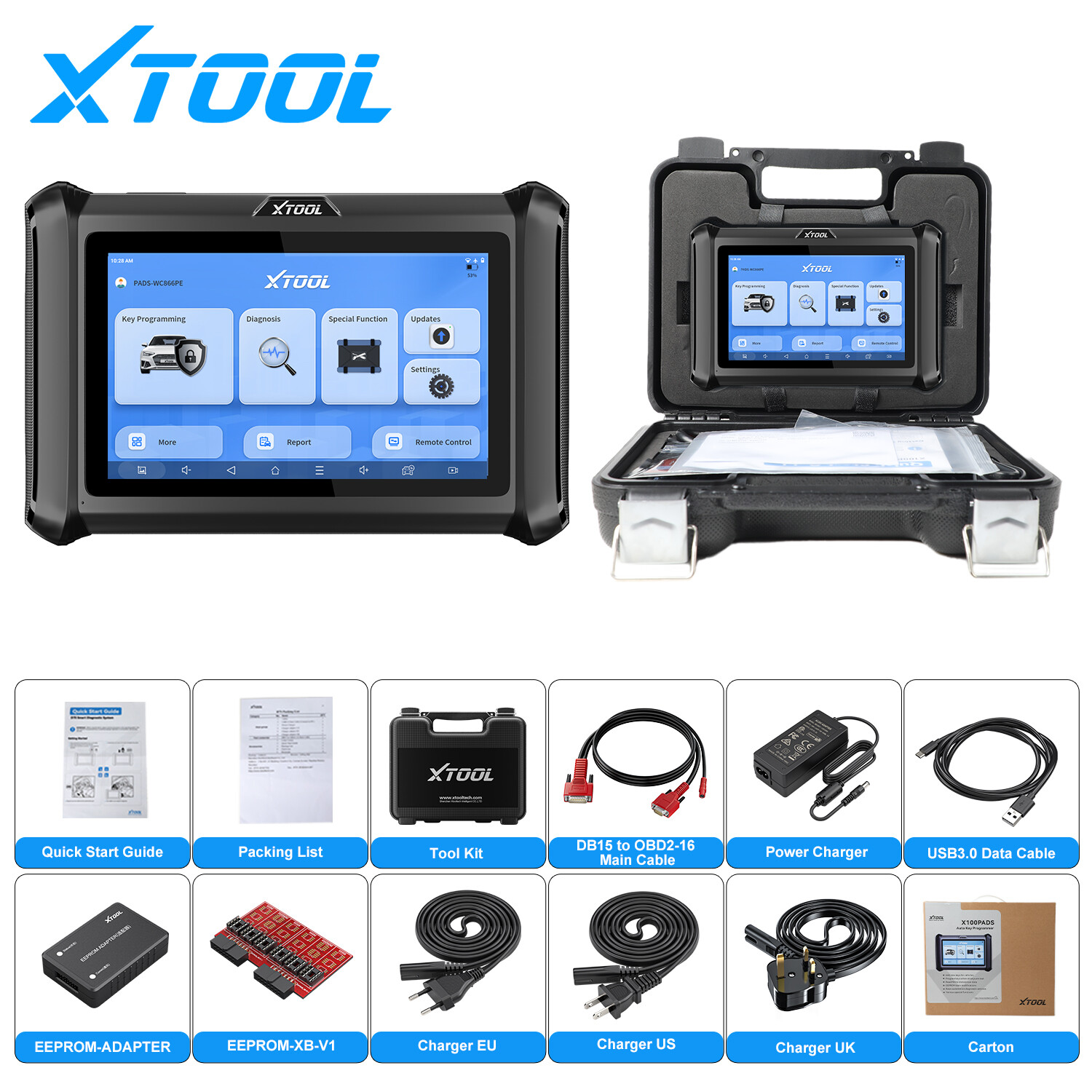 USED XTOOL X100PAD S Auto K*ey Programming Tool All System Diagnostic CANFD&DOIP