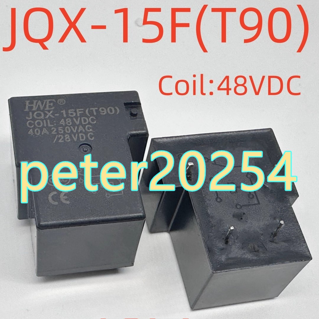 2PC New JQX-15F(T90) Coil:48VDC-40A 4-pin Relay #TT