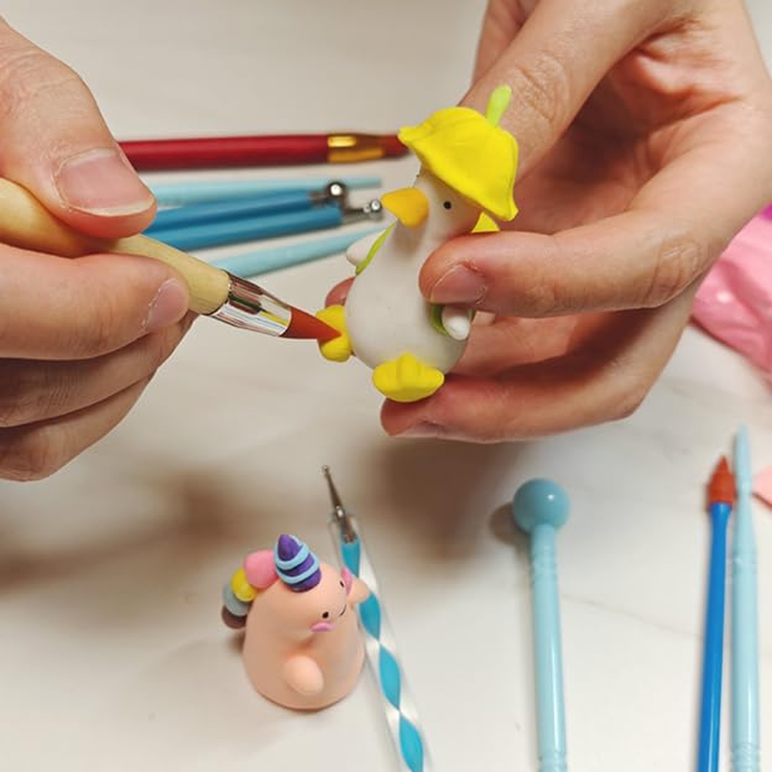 Polymer Clay Tools, Modeling Dotting Tools, Silicone Clay Sculpting Tool, Air...