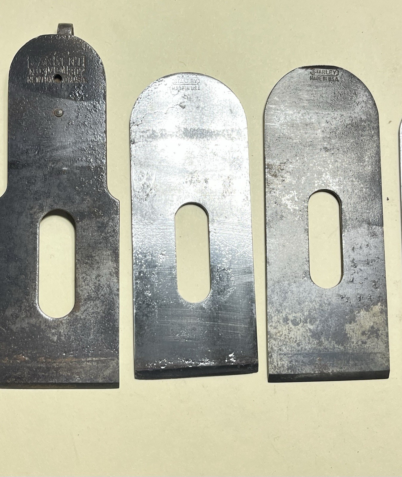 6 Various Block Plane Blades Used