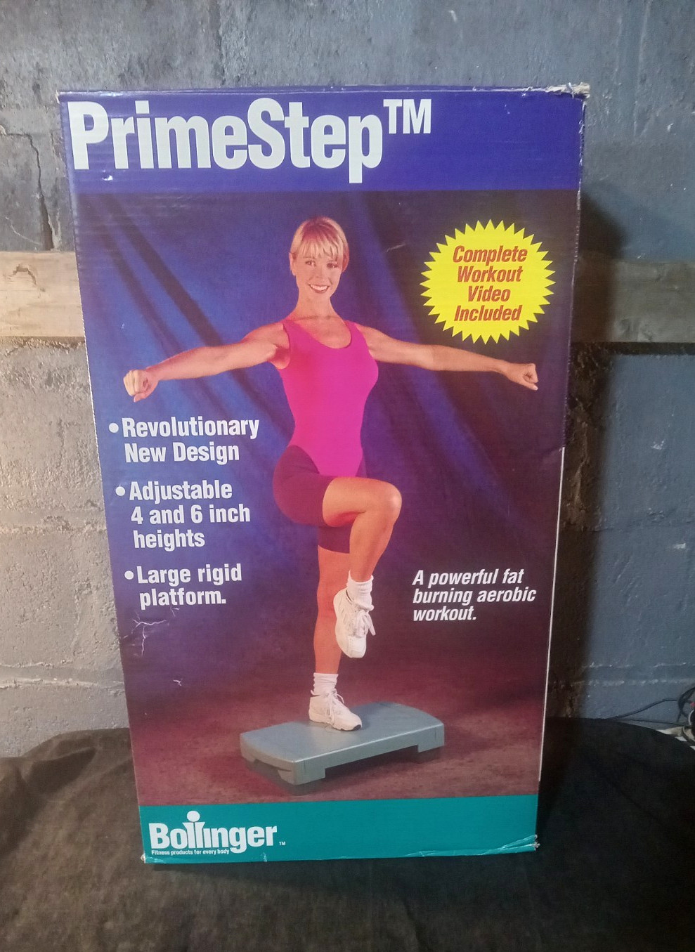 NEW PrimeStep by Bollinger 4"- 6" Adjust Platform & Workout VHS Video Tape