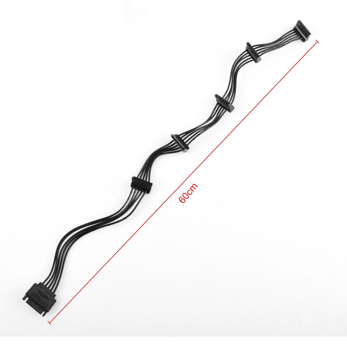 15 Pin SATA Power 1 Male To 5 Female Splitter Hard Drive Cable for HDD SSD