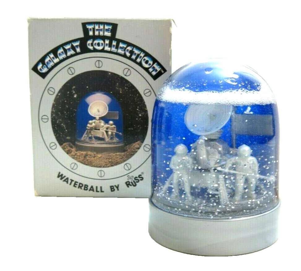 NEW VINTAGE 1980'S THE GALAXY COLLECTION WATERBALL BY RUSS SPACE WATER GLOBE NOS