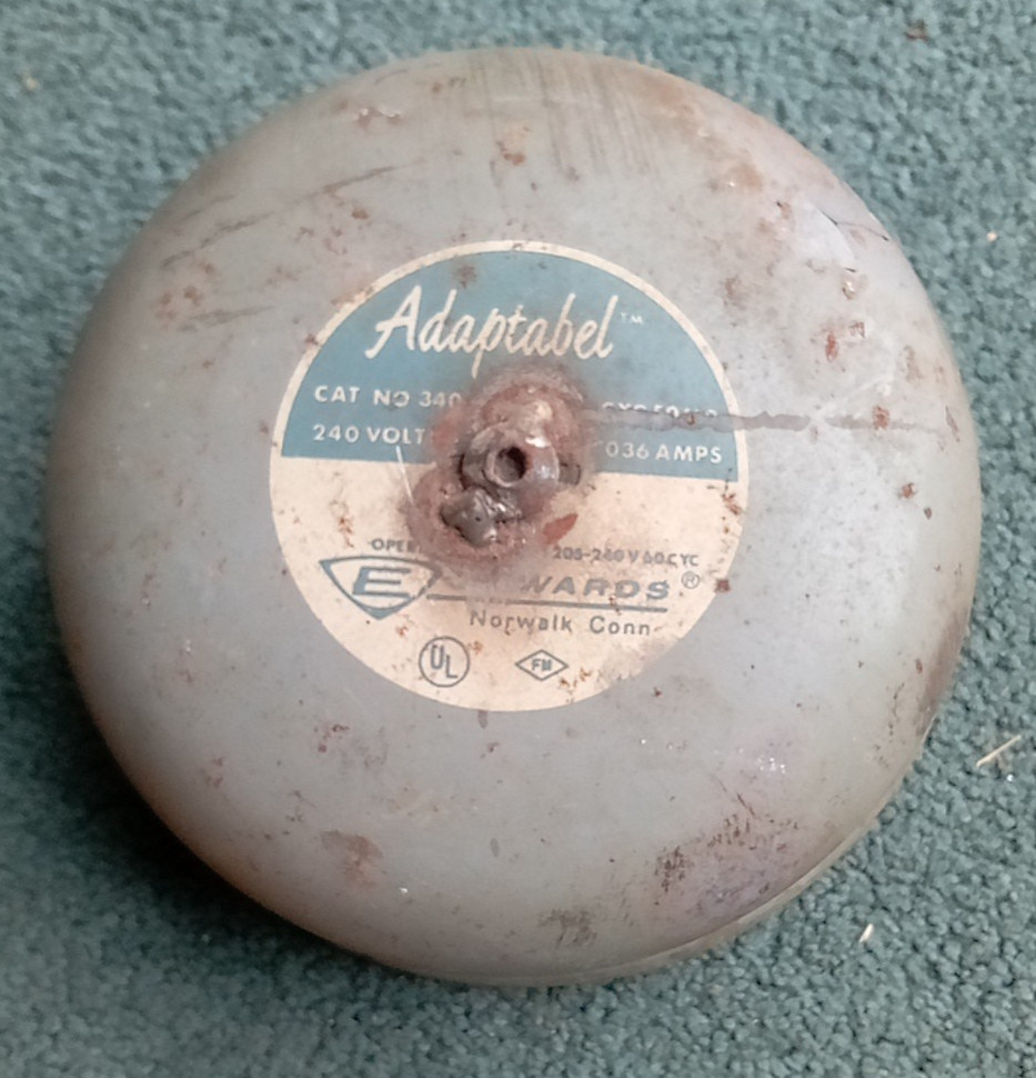 Vintage Edwards ADAPTABEL No 340  Audible Signal Alarm Bell - For Parts / Repair