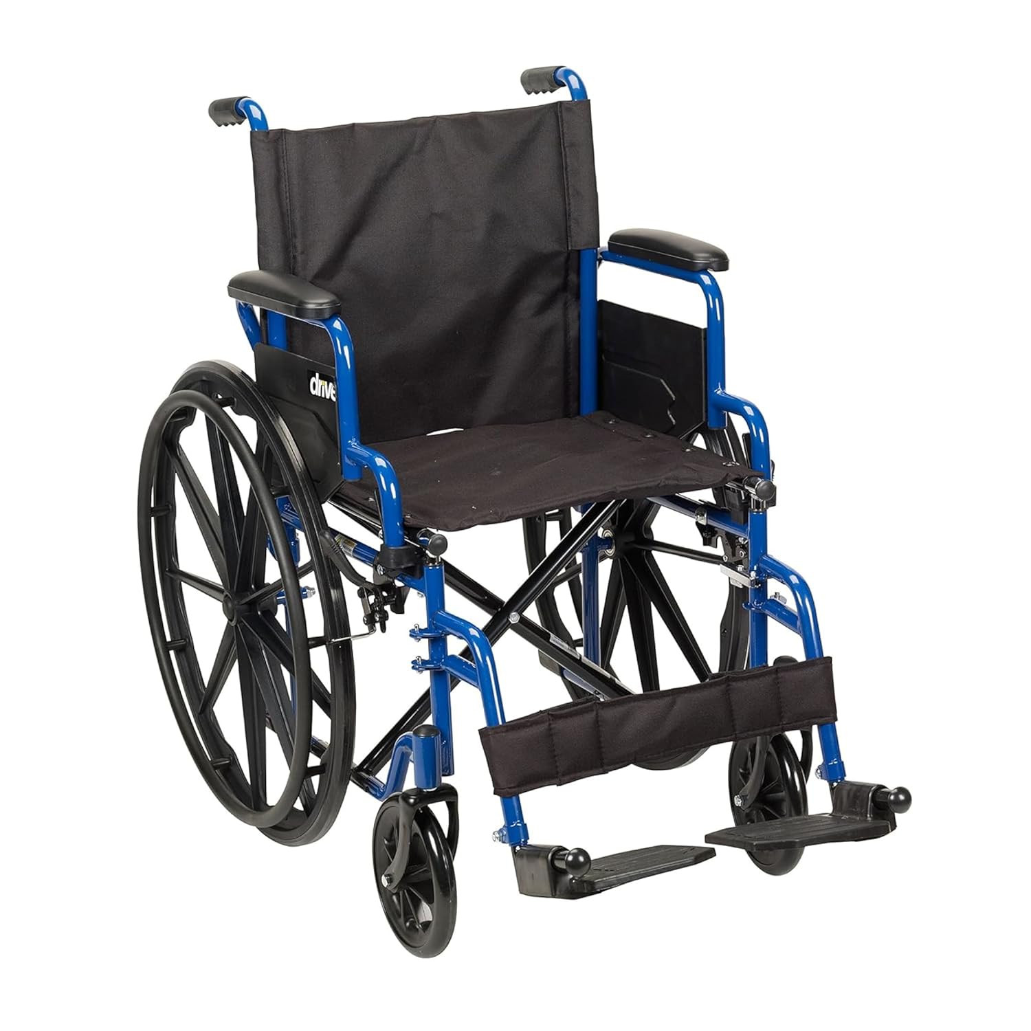 Drive Medical Blue Streak Lightweight Wheelchair 18-Inch Seat with Swing-Away