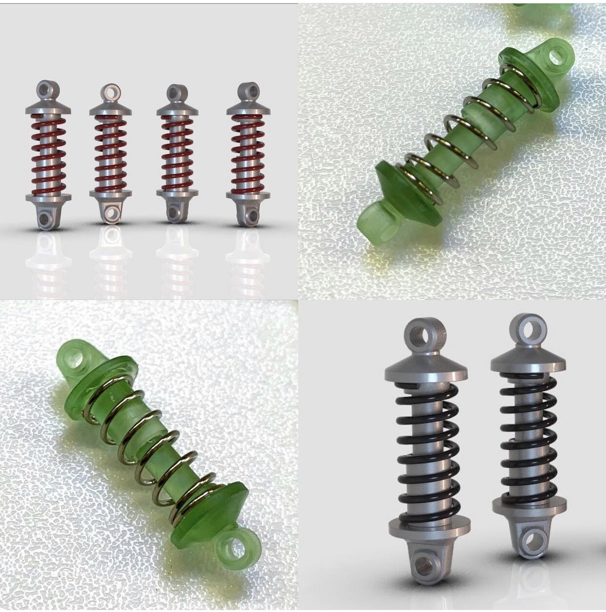 1:24 3D Printed Coil over shocks (set Of Four)