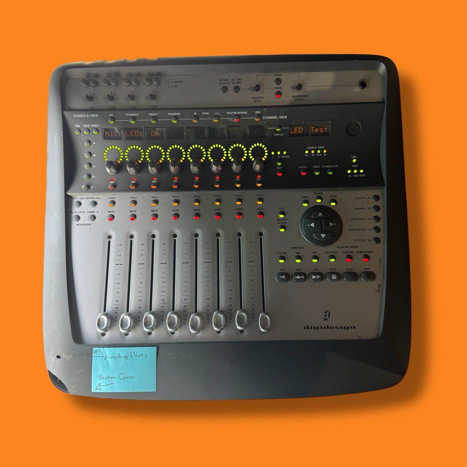 Digidesign 002 MX002 Tested in Demo Only Missing Knobs
