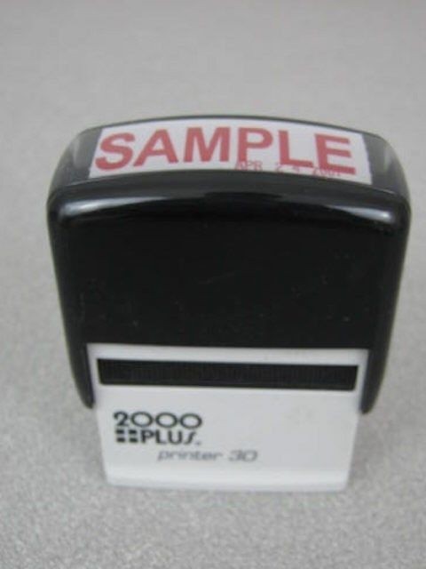2000 Plus Self Inking Ink Stamp "SAMPLE"