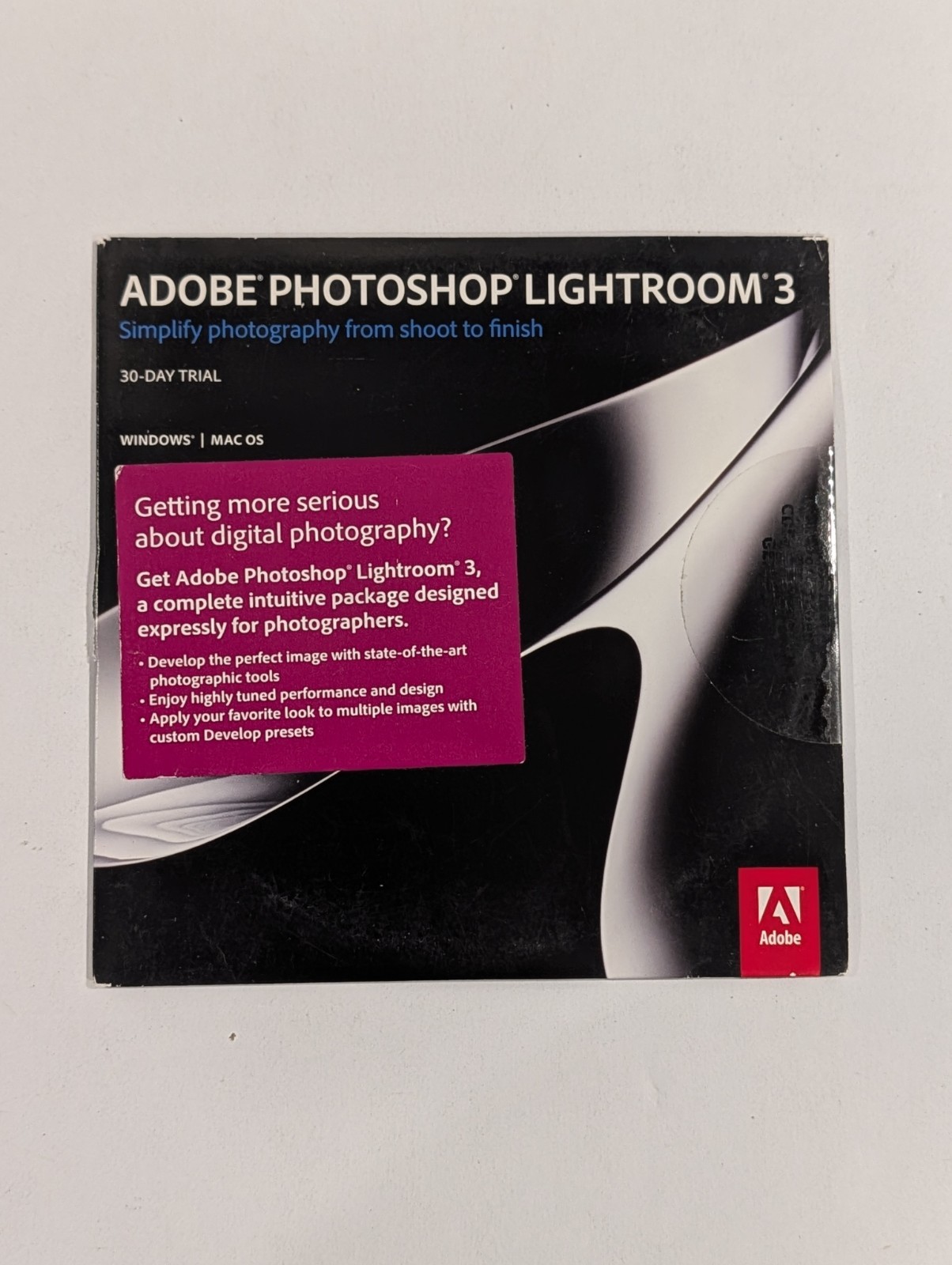 Adobe Photoshop Lightroom 3 | 30 Day Trial | NEW SEALED